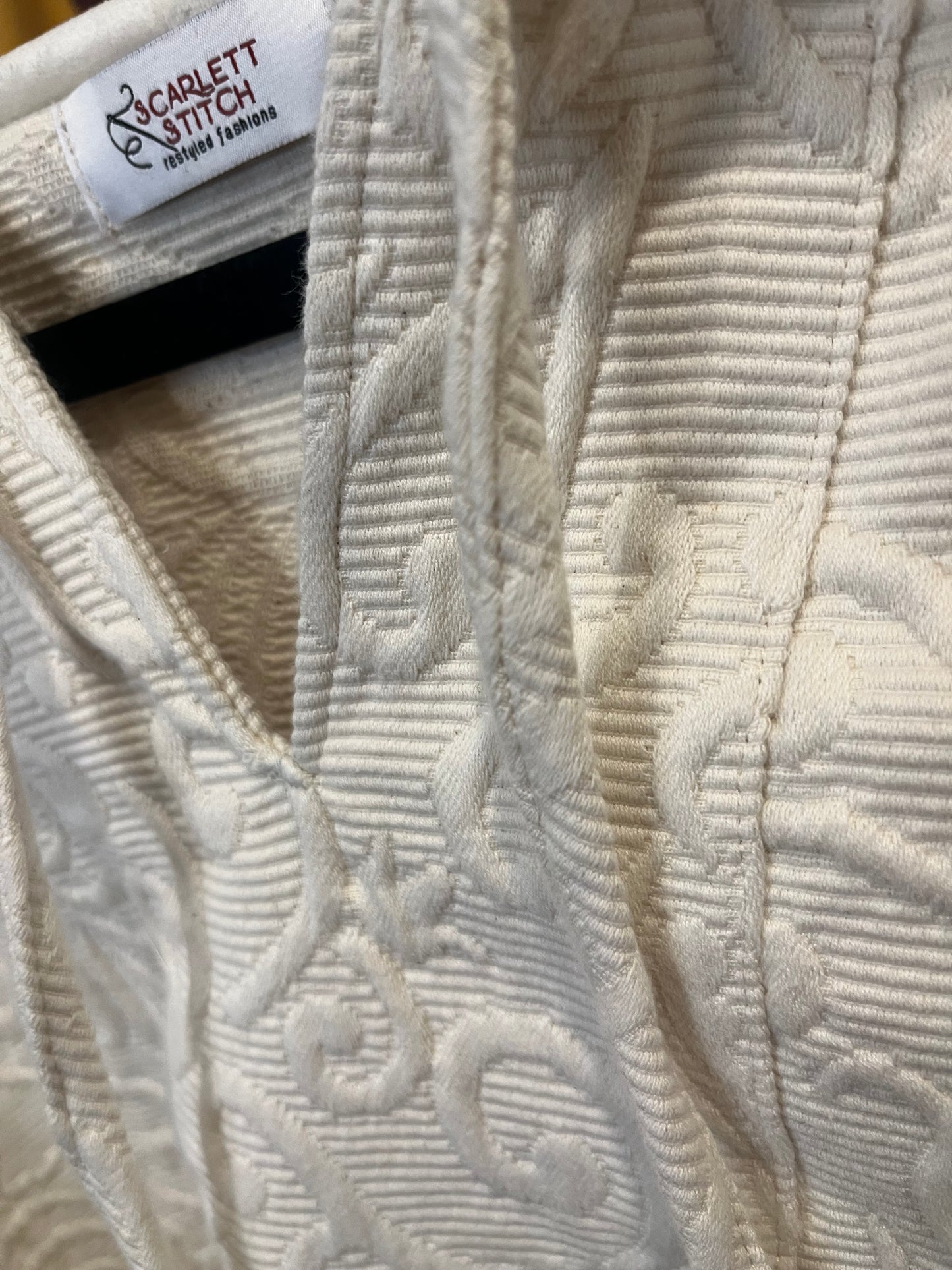 Cream Coverlet Hoodie