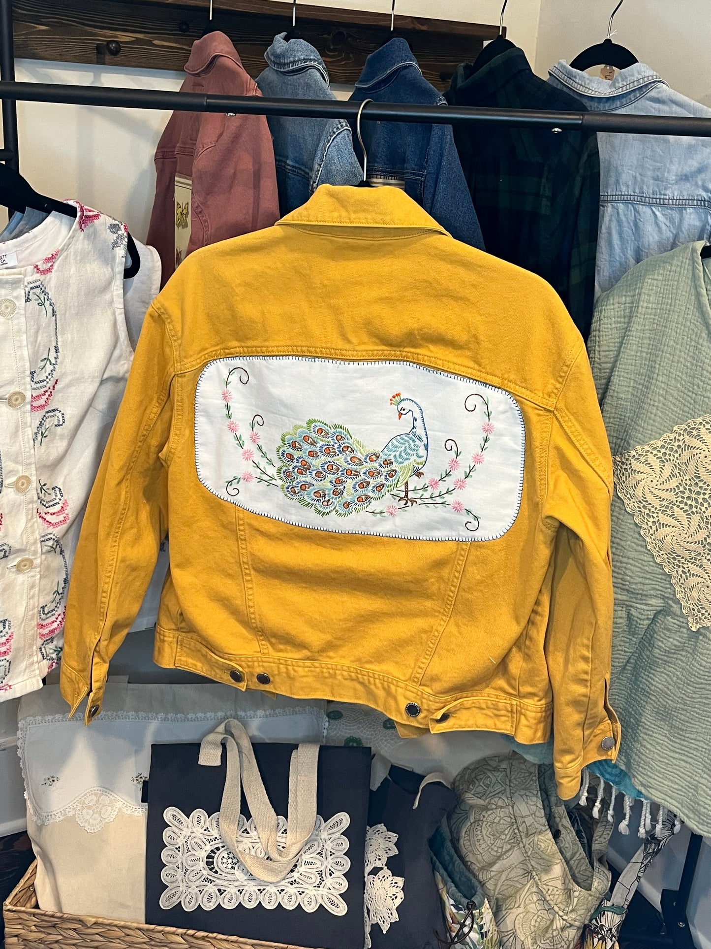 Mustard Peacock Demin Jacket