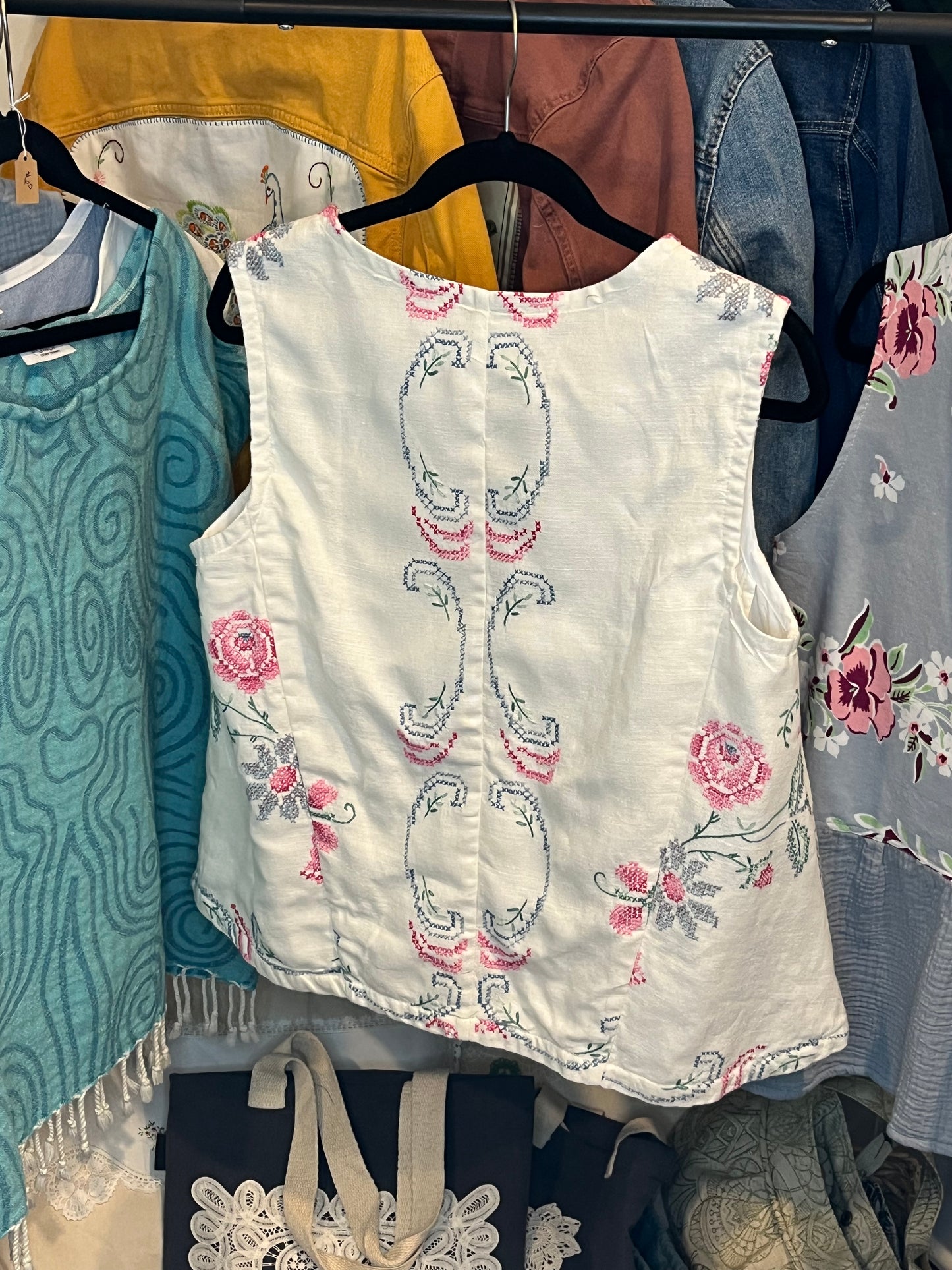 Darling Cross- Stitched Vest