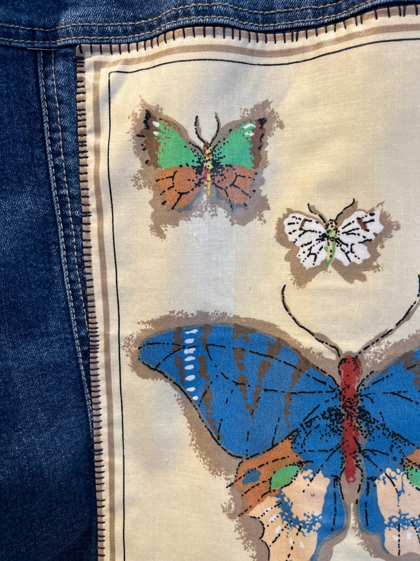 Blue Butterfly Denim Jacket