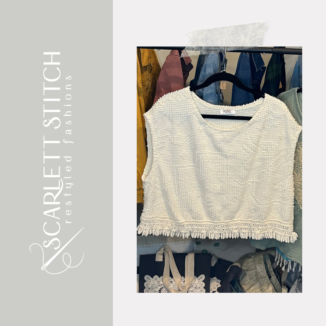 Fringed Chenille Boxy Top