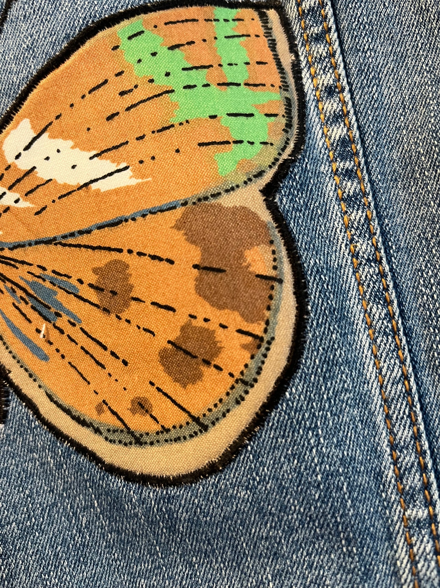 Butterfly Applique Denim Jacket