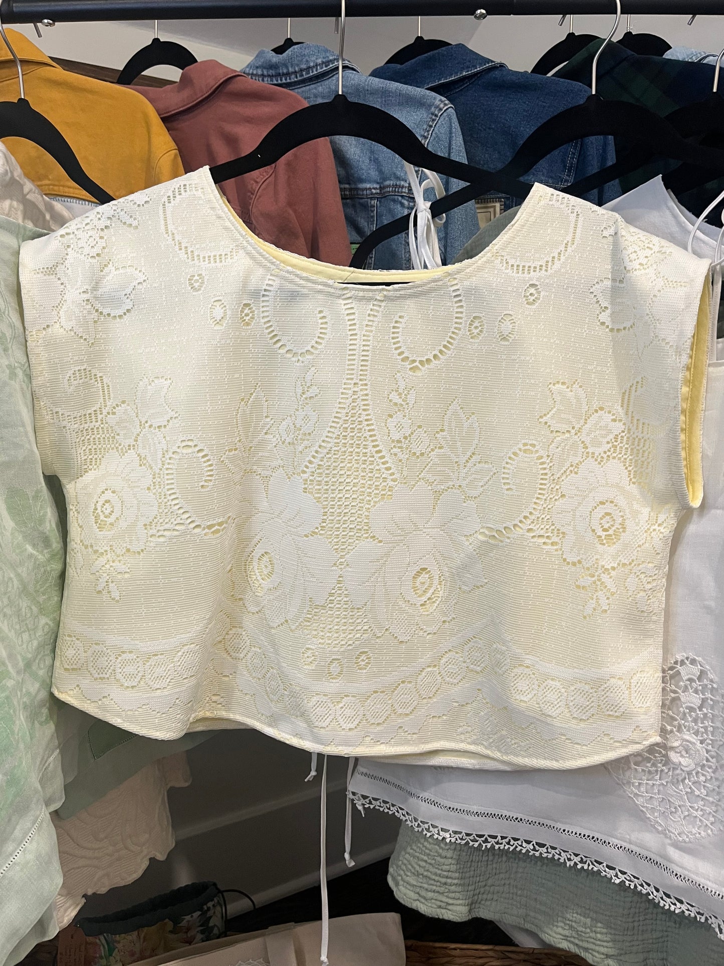 Lace & Lemon Boxy Top